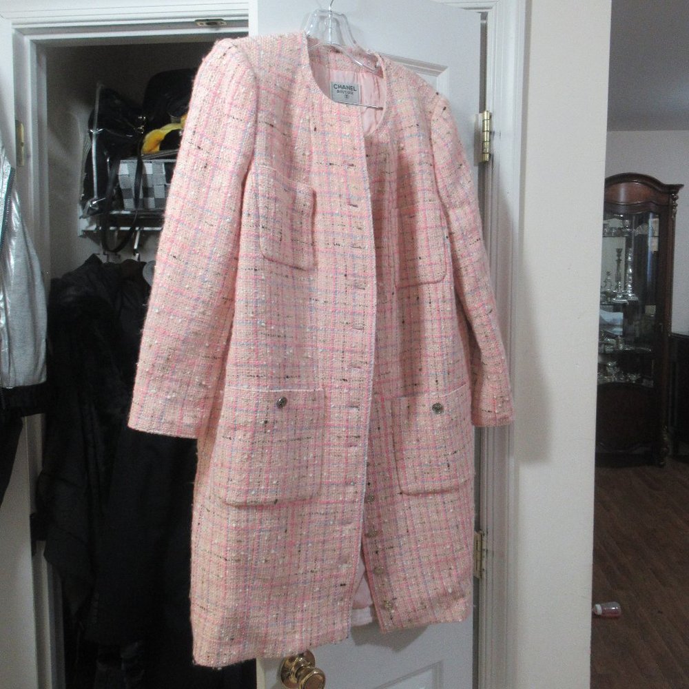 Chanel Boutique Pink Vintage Dress Coat